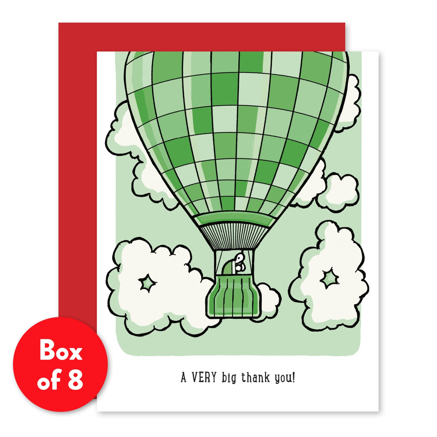 Daydreaming Turtle Big Thanks Card, Box of 8