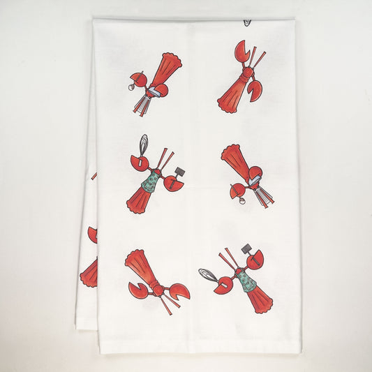 Little Lobster in the Kitchen Tea Towel
