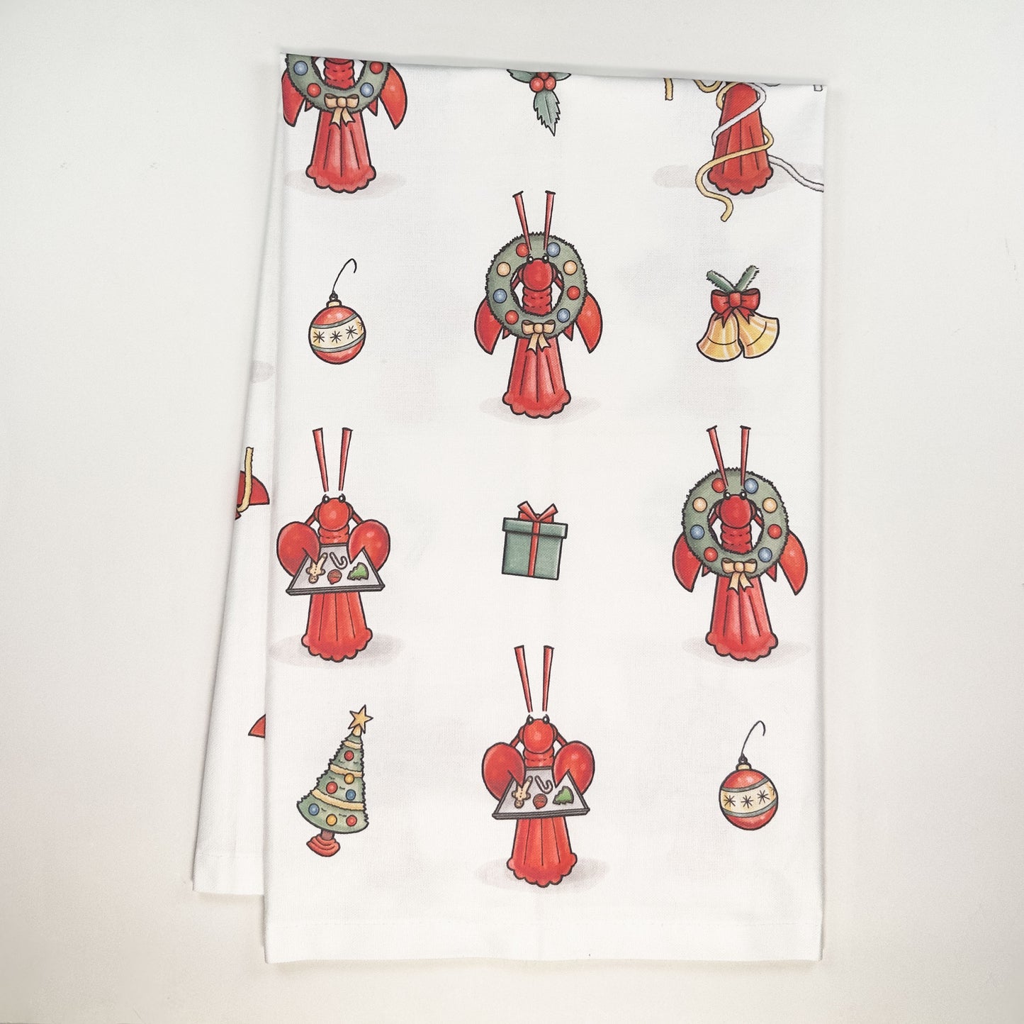 Little Lobster Holiday Tea Towel