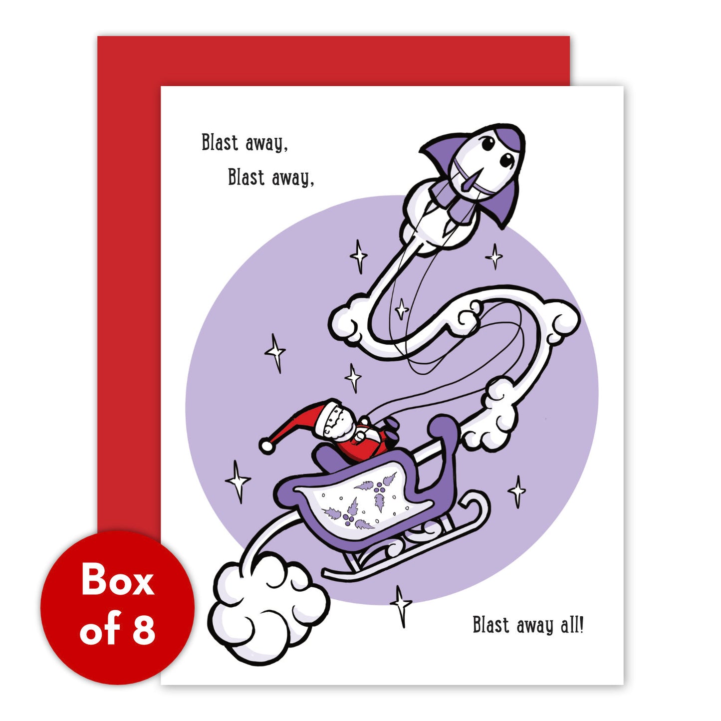 Space Shuttle and Santa Holiday Card — Box of 8