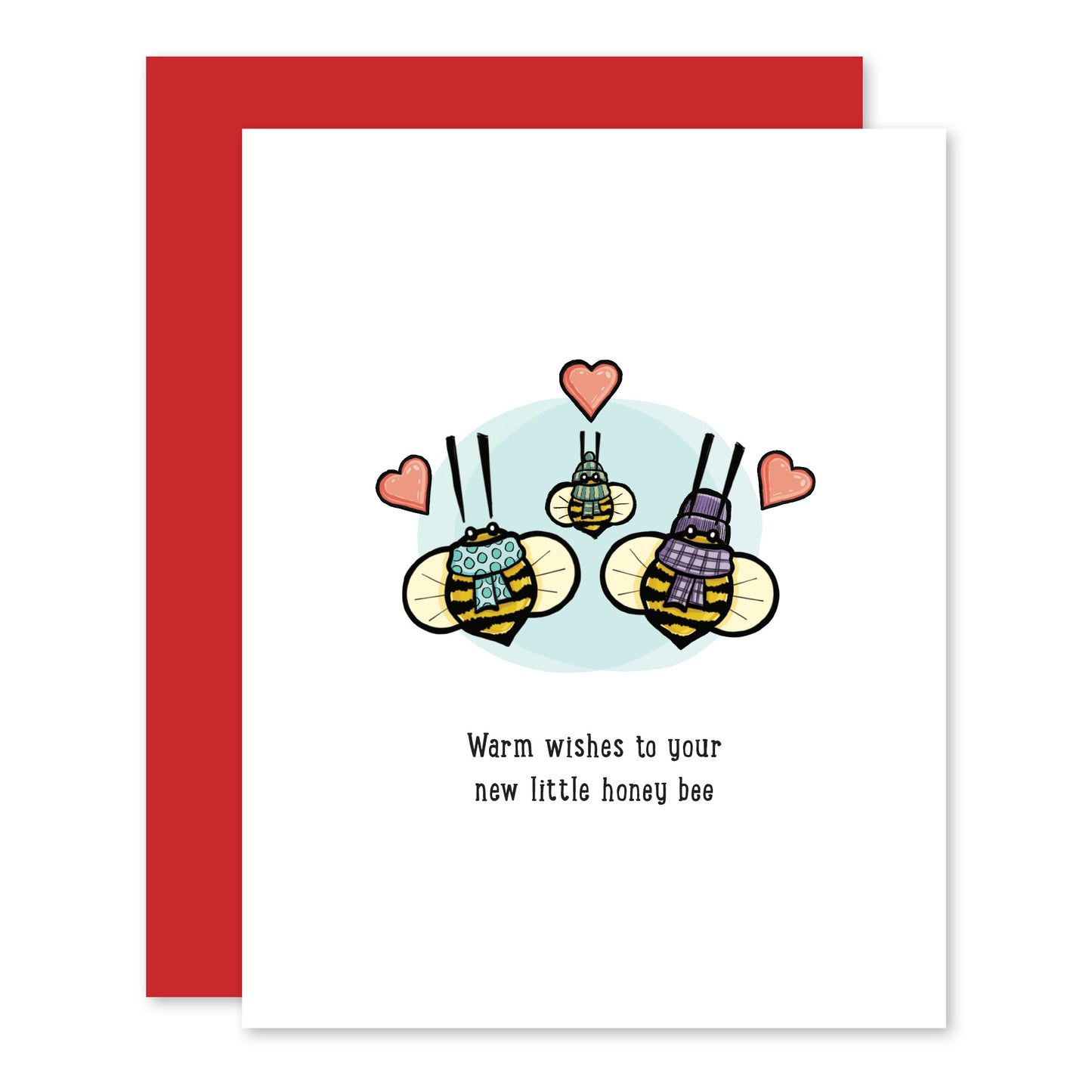 Cozy Bee New Baby Card