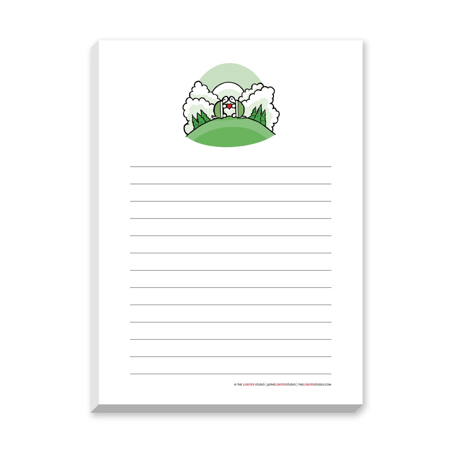 Daydreaming Turtles in Love Notepad