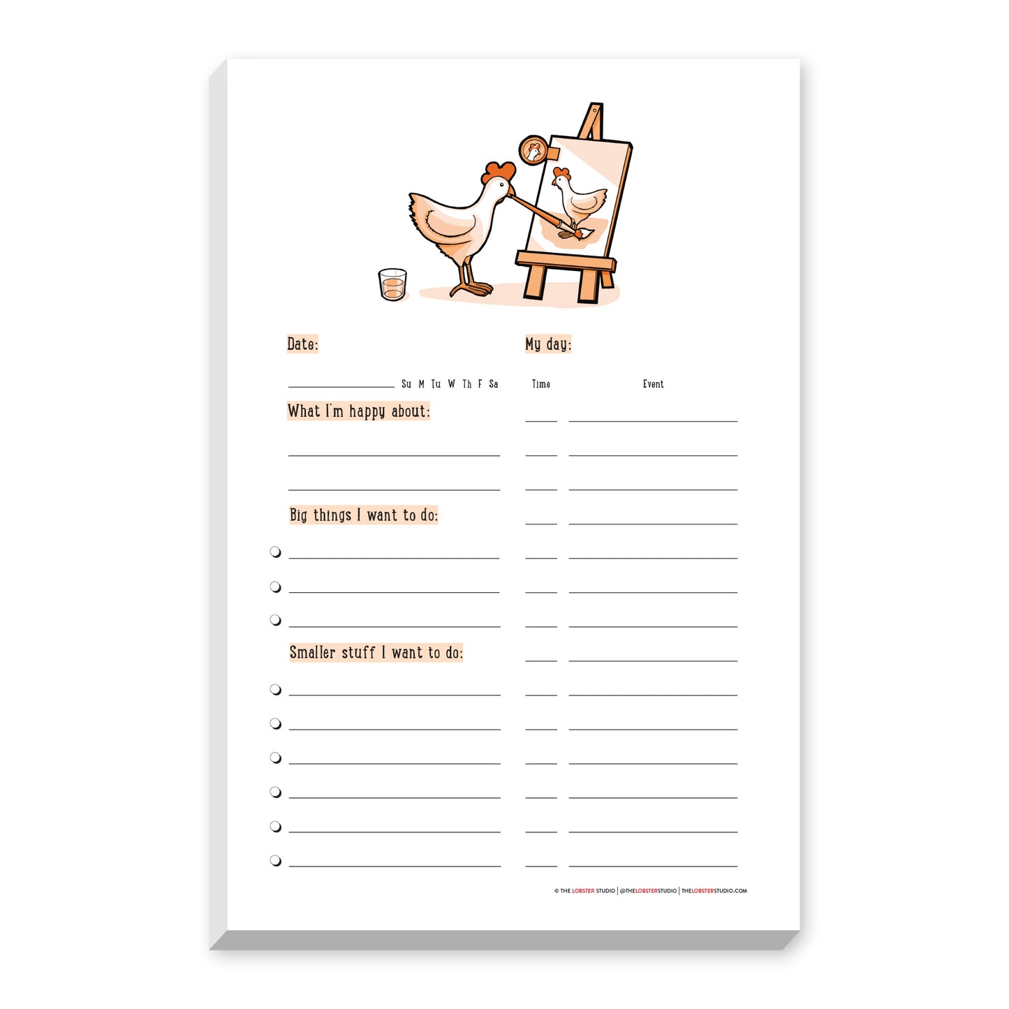 Chicken Painter Daily Planner