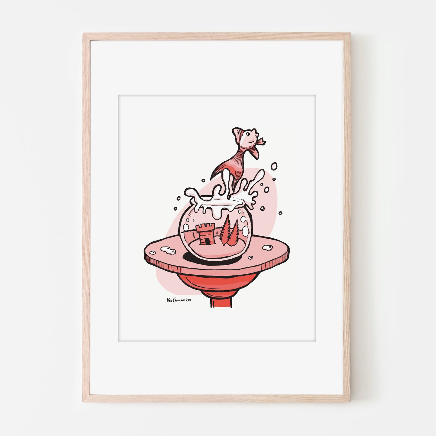 Goldfish Going on an Adventure — Art Print