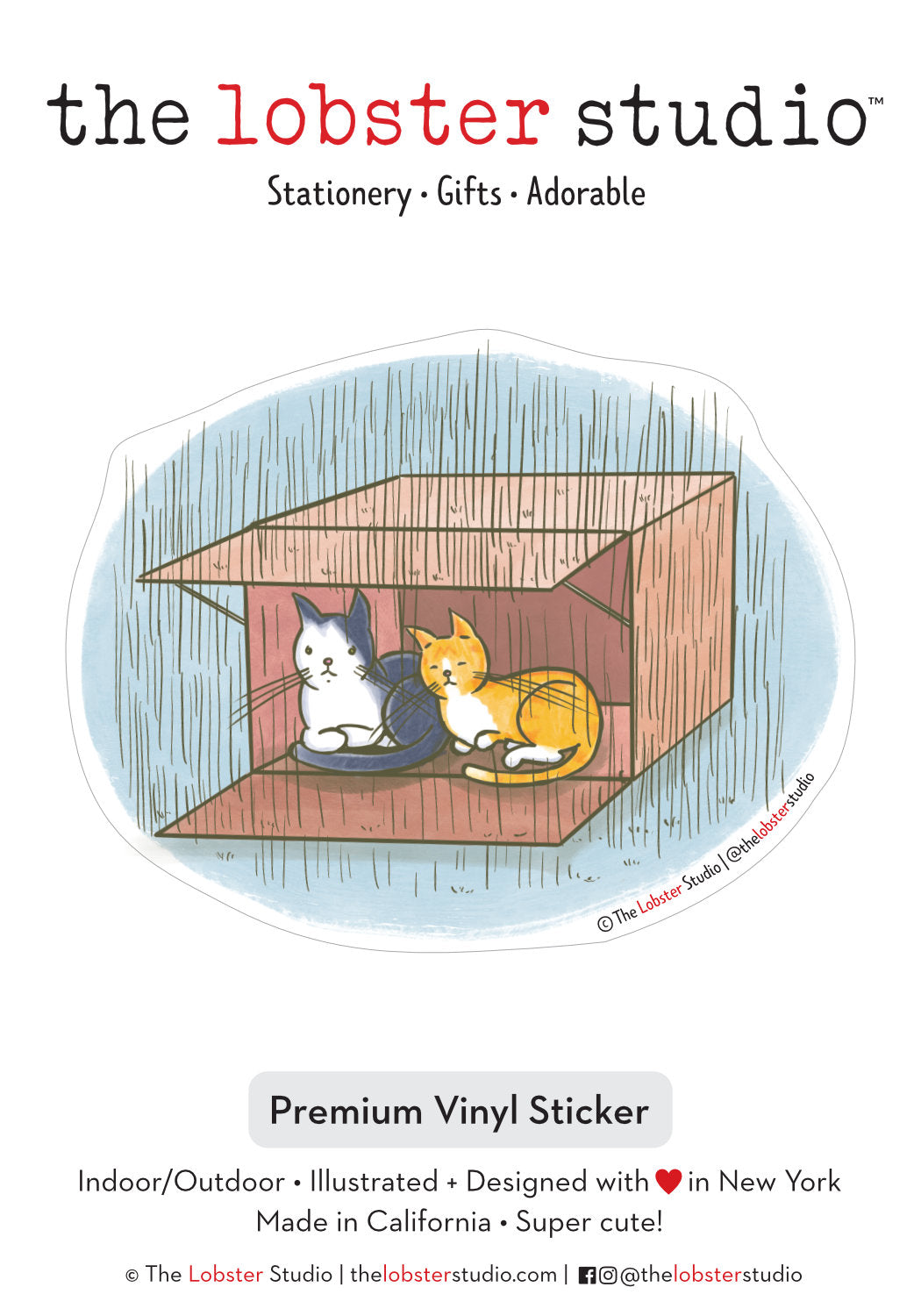 Fred + Nym Rain Vinyl Sticker