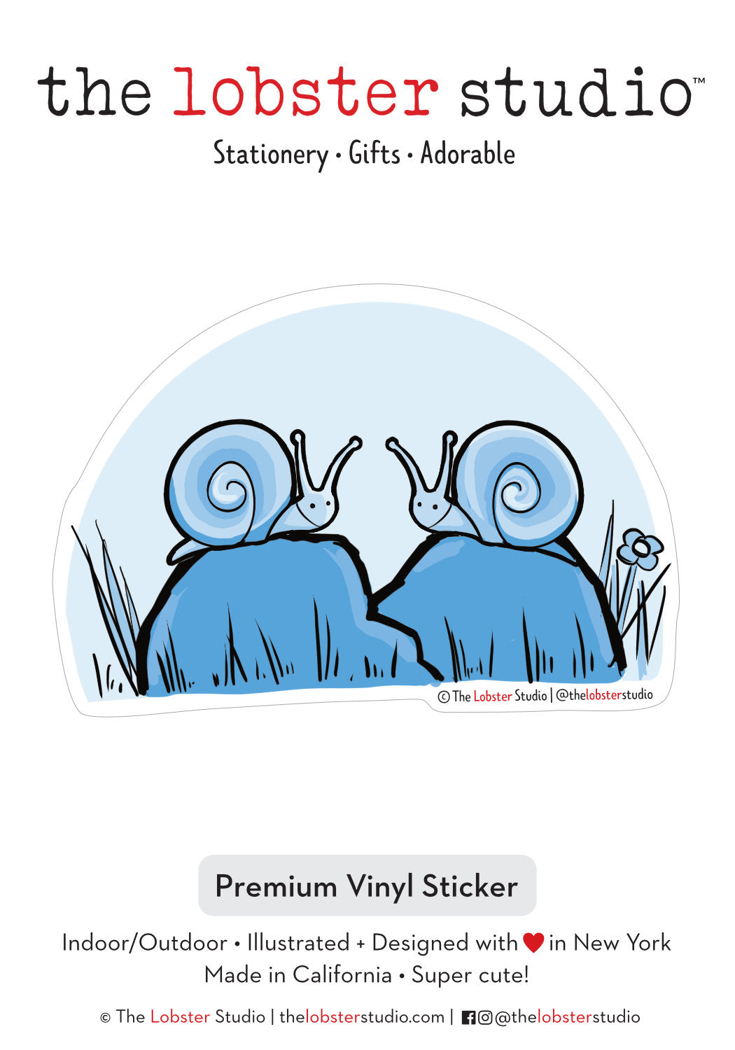 Snails Hanging Out Vinyl Sticker