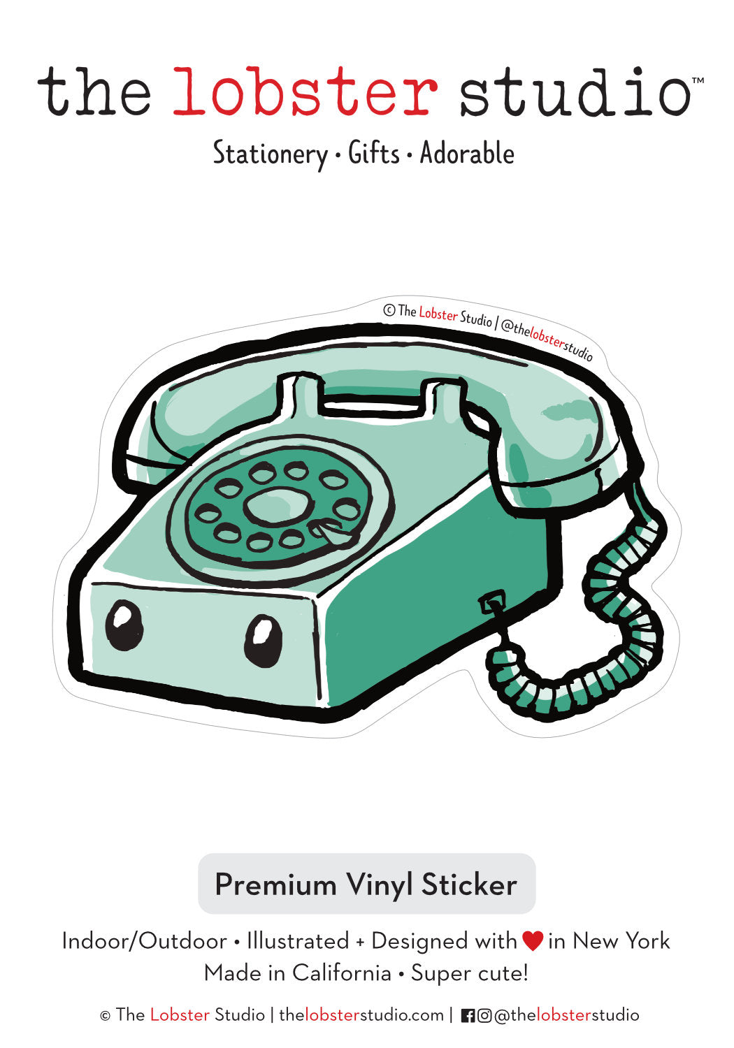 Theater of the Obsolete Telephone Vinyl Sticker
