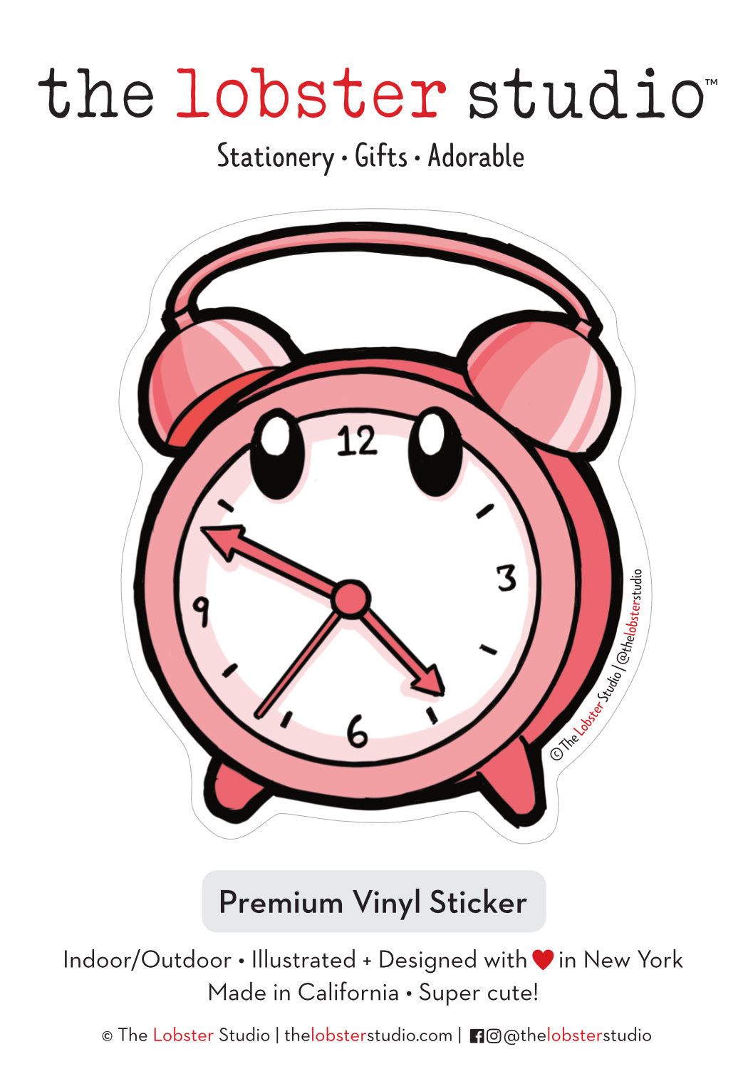 Theater of the Obsolete Alarm Clock Vinyl Sticker