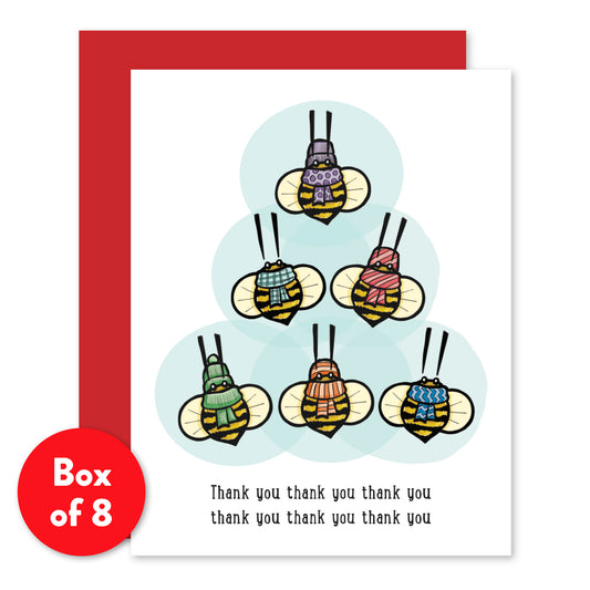 Cozy Bee Lots of Thanks Card, Box of 8
