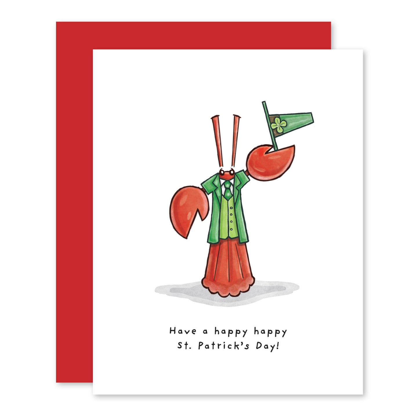 Little Lobster St. Patrick’s Day Leprechaun Card