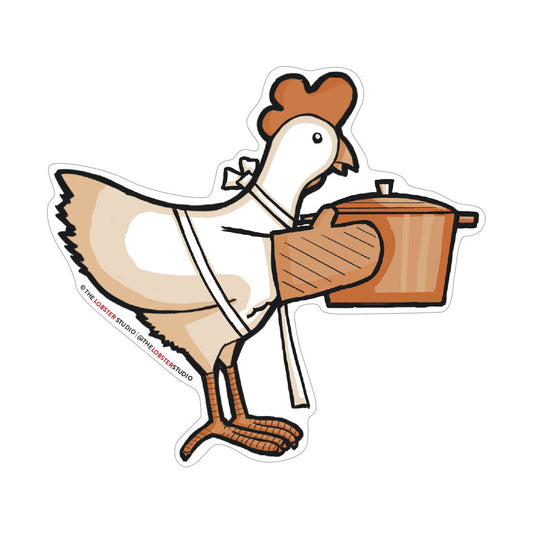Creative Chicken Dutch Oven Vinyl Sticker
