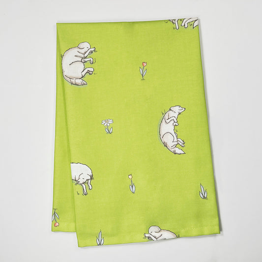 Sleeping Phinn Dog Tea Towel