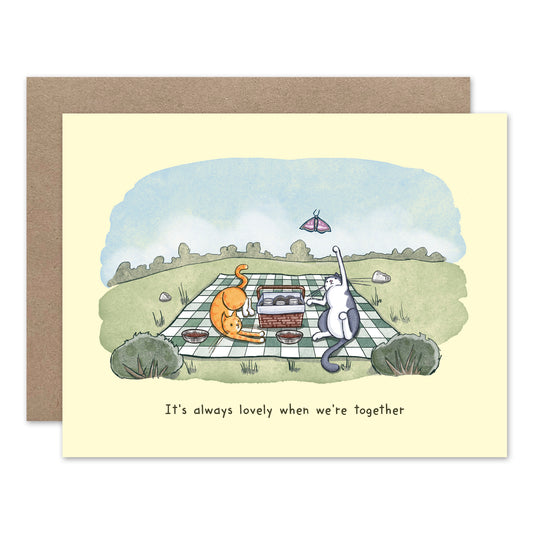 Fred + Nym at a Picnic Friendship and Love Card