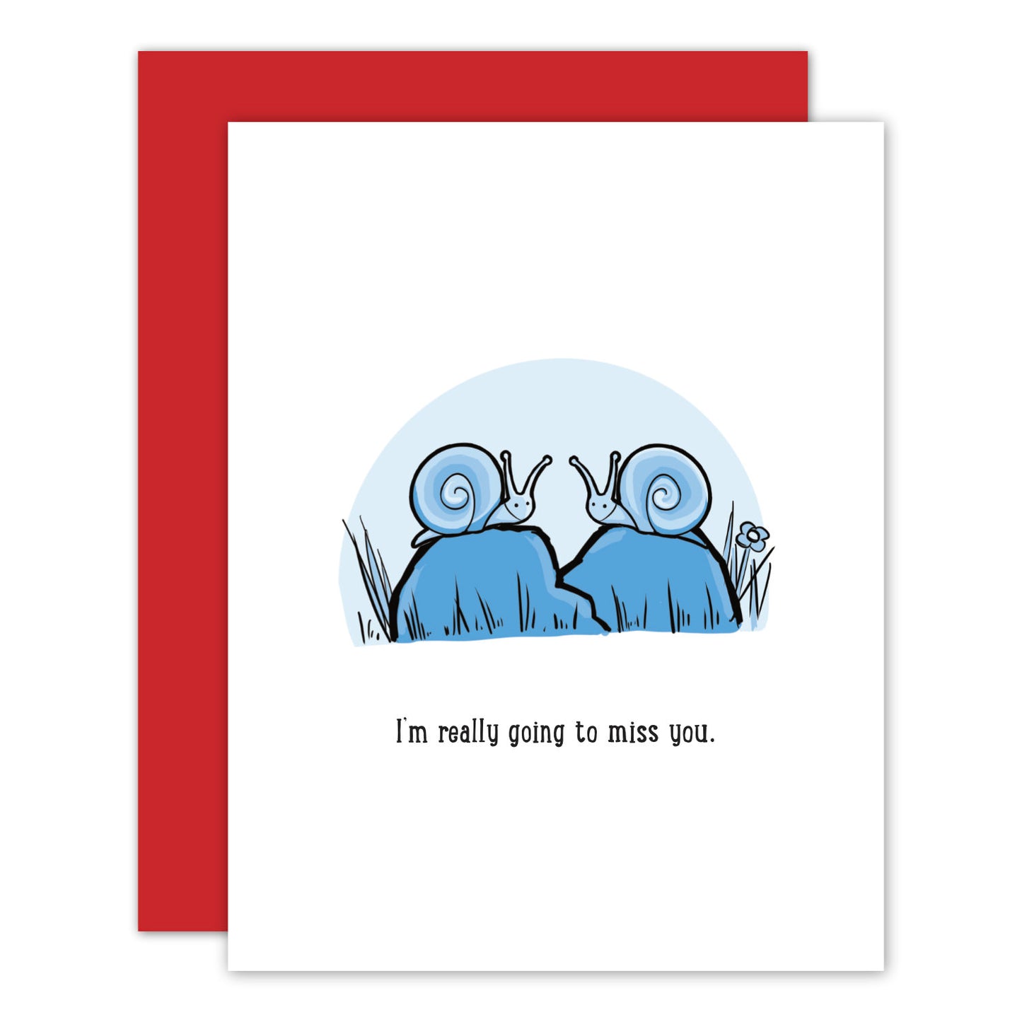 Snail Missing You Card