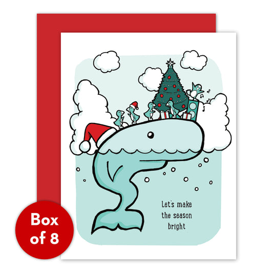Penguin and Whale Holiday Card — Box of 8