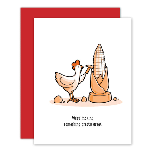 Chicken Sculptor Love Card
