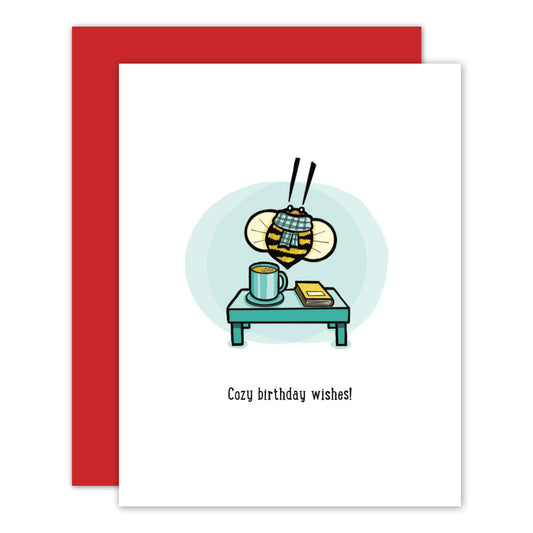Cozy Bee Birthday Card