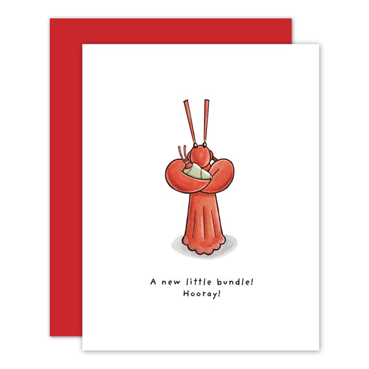 Little Lobster New Baby Card