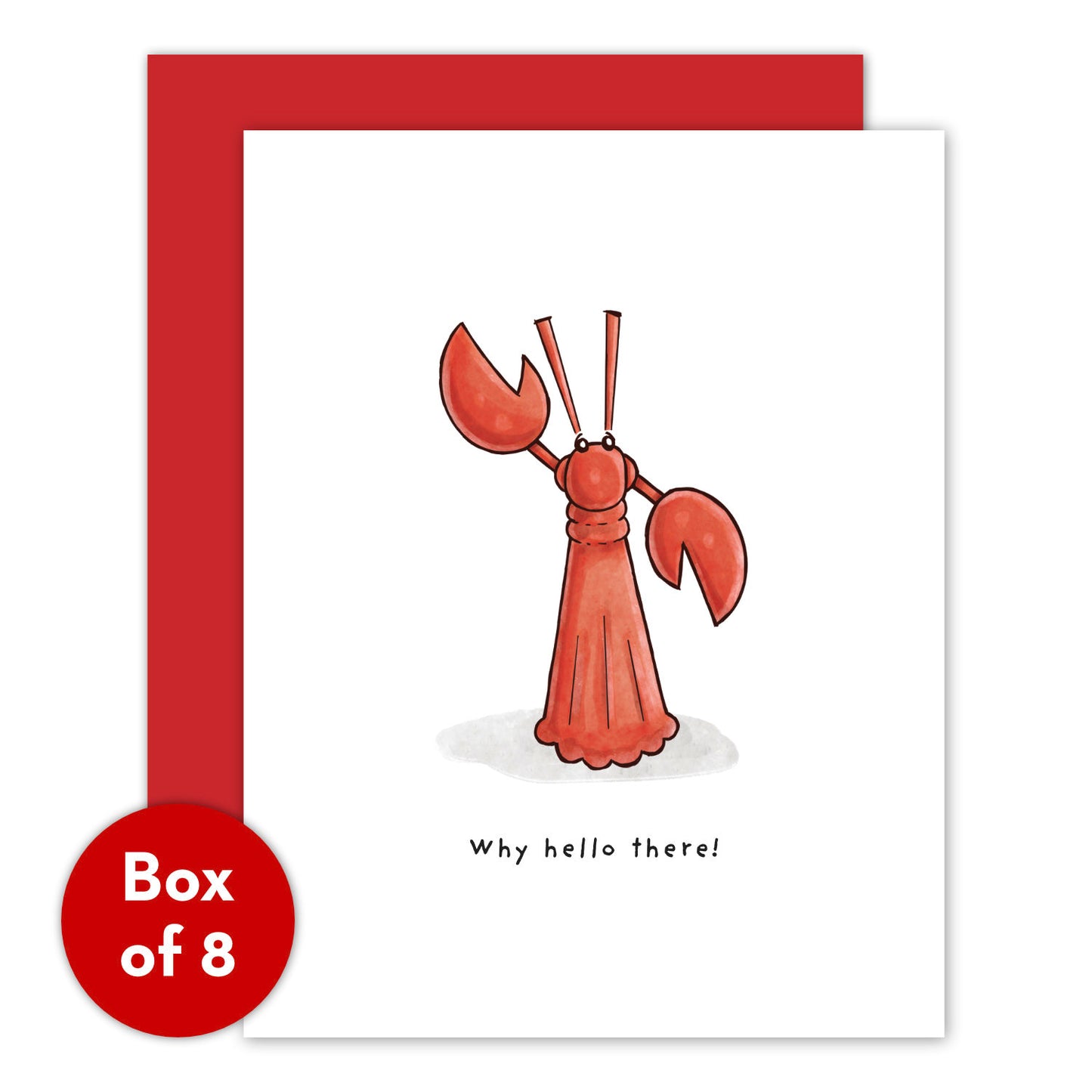 Little Lobster "Hello" Card — Box of 8