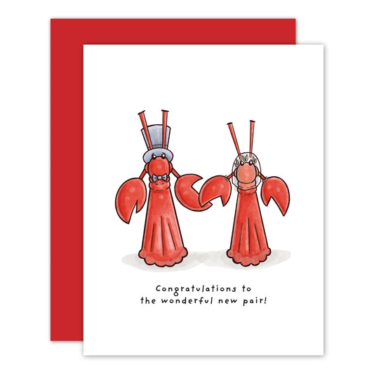 Little Lobster Wedding Card (Mr. & Mrs.)