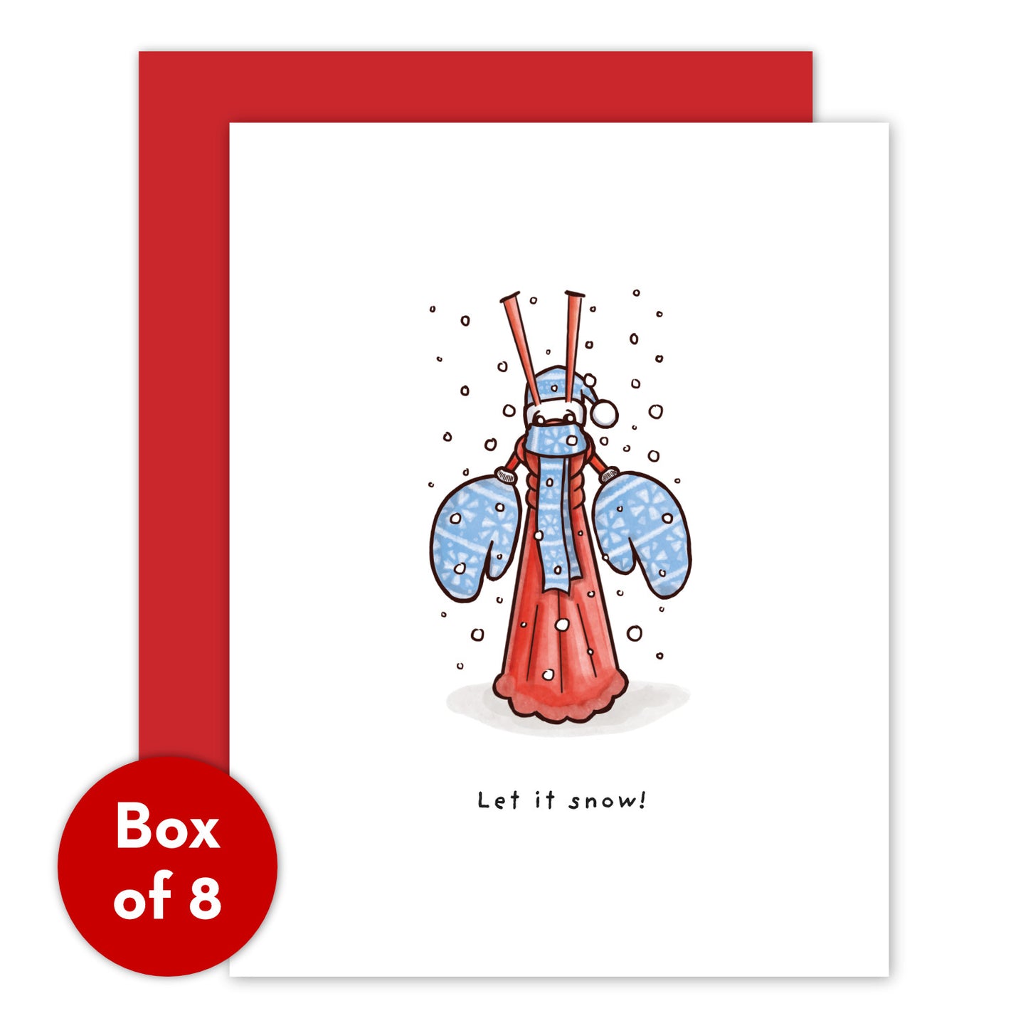 Little Lobster Winter Card — Box of 8