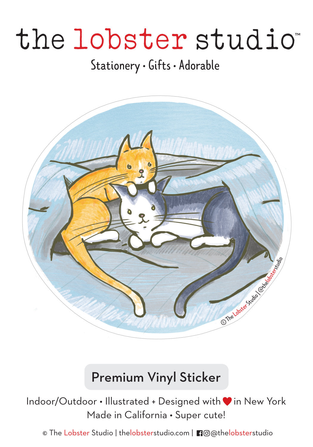 Fred + Nym Under Blankets Vinyl Sticker