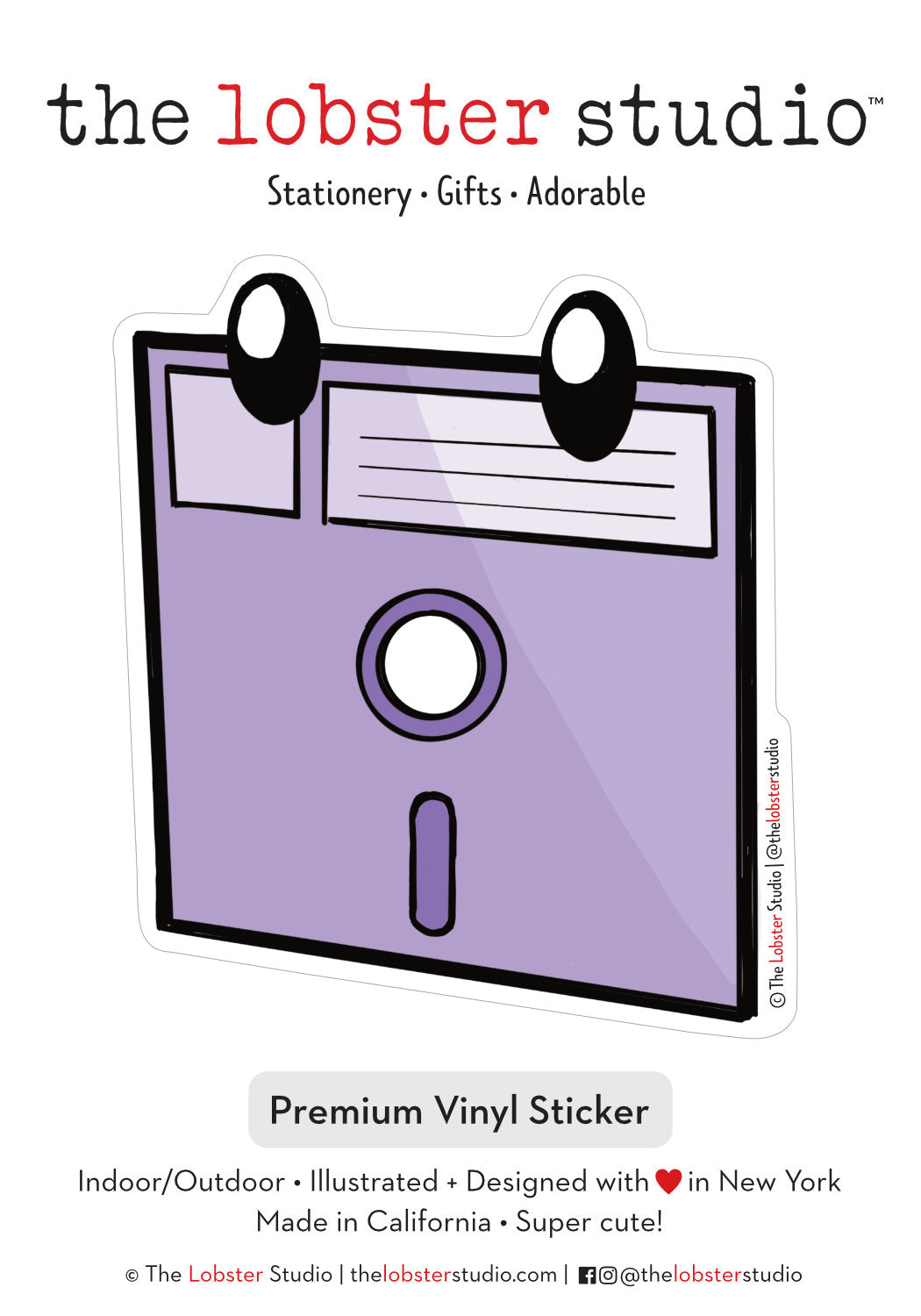Theater of the Obsolete Floppy Disk Vinyl Sticker