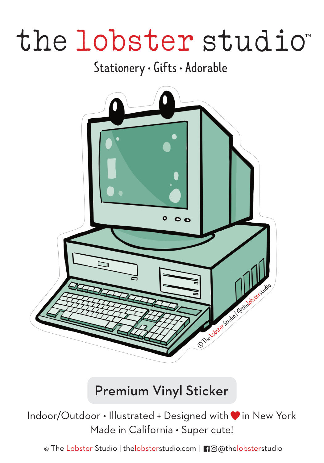 Theater of the Obsolete Desktop Computer Vinyl Sticker